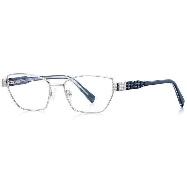 Женские очки для зрения Reffy R3162 C6 прямоугольные серебристые