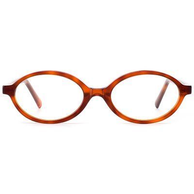 Ochelari de vedere ovali din acetat maro Reffy R1507 pentru femei
