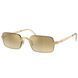 Ochelari de soare Ray-Ban x A$AP Rocky RB3928, vedere din semi-profil, evidențiind lentilele rectangulare cu efect de oglindă aurie și prinderile metalice
