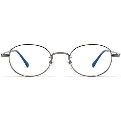 Ochelari de vedere ovali din titan argintiu Reffy R408C3 pentru femei
