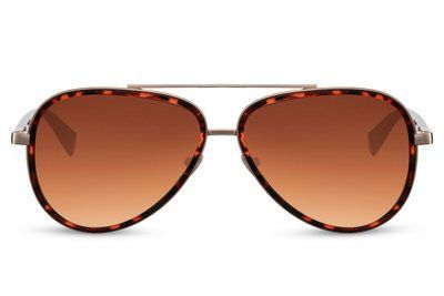 Ochelari de soare aviator unisex maro 2789 2789 foto