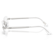 Brațe argintii Ray-Ban RX3928V 2501 cu logo Ray-Ban și terminații transparente, vedere laterală