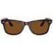 Солнцезащитные очки унисекс Ray-Ban Original Wayfarer RB2140 вид сзади, демонстрирующий красивый черепаховый узор оправы