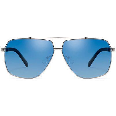 Ochelari de soare aviator REFFY R6321-3 albaștri bărbați