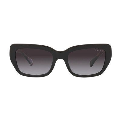 Ochelari de soare Ralph Lauren RA5292 50018G 53 &mdash; formă dreptunghiulară, ramă neagră lucioasă, lentile gradiente cu protecție UV