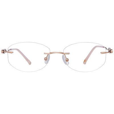 rame ochelari de vedere fără ramă REFFY titan oval femei elegante
