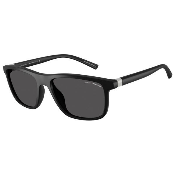 Очки Armani Exchange AX4167SU, вид вполоборота, подчеркивающий современный аэродинамичный дизайн и логотип Armani Exchange на линзе