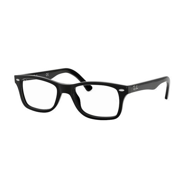 Оправа Ray-Ban RX5228 2000 55 &mdash; классическая форма унисекс, тонкая чёрная пластмассовая рамка, универсальный стиль