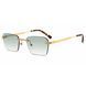 Ochelari de soare fără ramă REFFY RGS7025C1 cu lentile verzi gradient vedere din profil