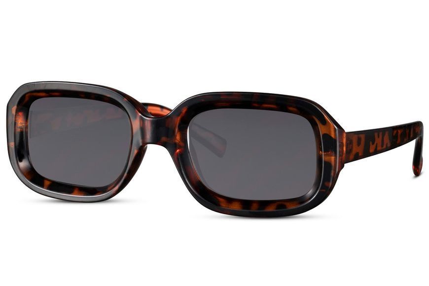 Ochelari de soare ovali unisex havana cu negru 2951 2951 foto