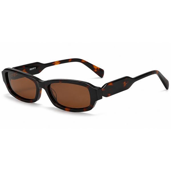 Поляризованные солнцезащитные очки REFFY RMT026C3 из ацетата tortoiseshell вид сбоку