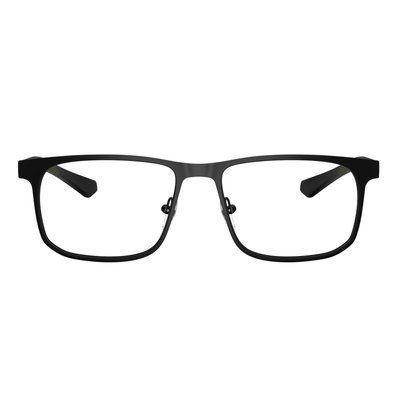 Ramă Emporio Armani EA1163 3001 55 &mdash; model masculin, formă pătrată, ramă metalică neagră, stil sobru