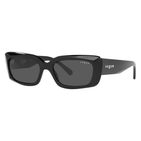 Солнцезащитные очки Vogue VO5440S W44/87 52 &mdash; прямоугольная форма, чёрная оправа, линзы с UV-защитой