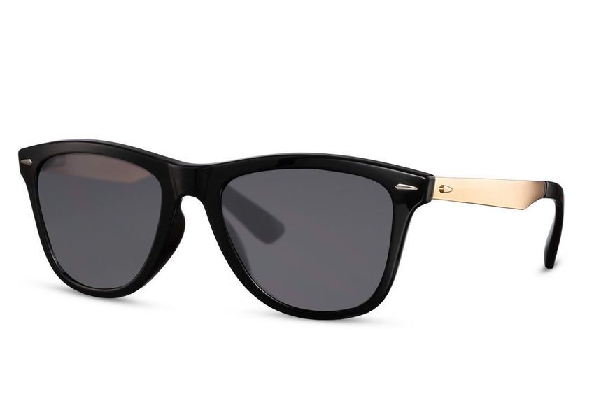 Ochelari de soare rectangulari unisex negre 2655 2655 foto