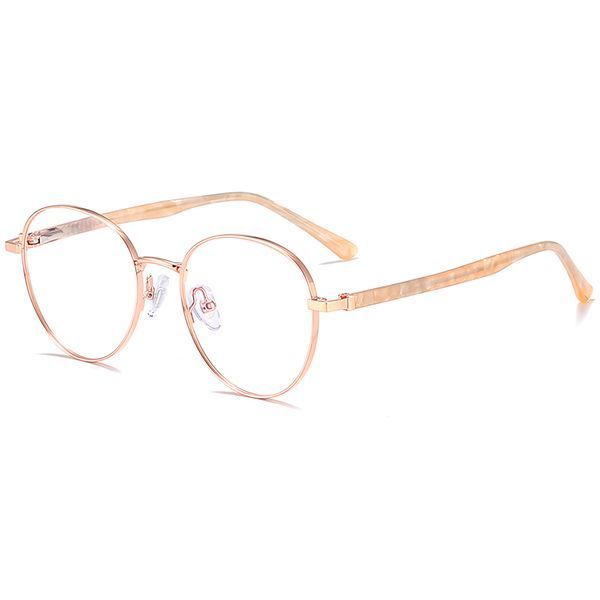 Круглые золотые очки для зрения Reffy R8008C3