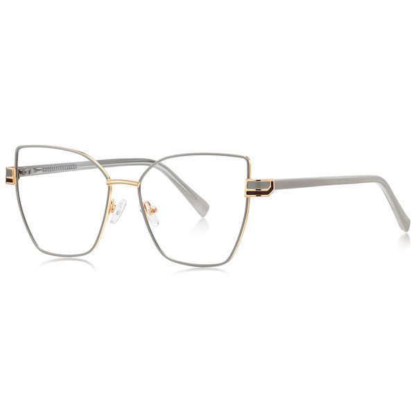 Ochelari pentru calculator Reffy RBF3145C5 Cat Eye metal gri vedere laterală