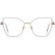 Ochelari pentru calculator Reffy RBF3145C5 Cat Eye metal gri vedere frontală