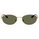 Ochelari de soare Ray-Ban RB3774D 001/9A cu lentile verzi vedere frontală