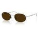 Овальные очки Ray-Ban RB3767 003/MG в серебристом цвете