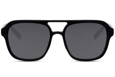Ochelari de soare aviator unisex negri din plastic 8068 8068 foto
