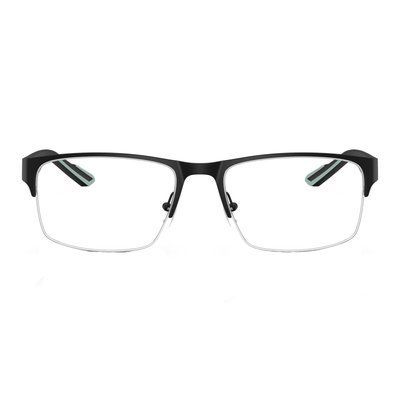 Ramă Armani Exchange AX1068 6000 &mdash; ramă metalică dreptunghiulară, design negru mat, formă universală