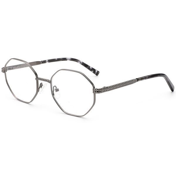 Ramă de ochelari din metal Reffy R86C1 cu design neregulat, vedere laterală