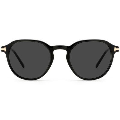Ochelari de soare panto REFFY SG1477C1 din acetat negri cu lentile gri polarizate