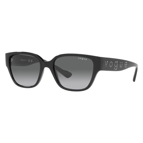 Солнцезащитные очки Vogue VO5459SB W44/11 53 &mdash; овальная форма, тонкая чёрная оправа, линзы с UV-защитой