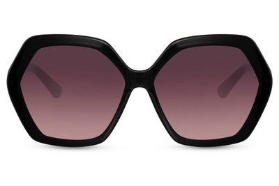 Ochelari de soare hexagonal negre p/u femei 2878 2878 foto