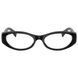 Rame ochelari de vedere pentru femei Miu Miu MU 03ZV negru lucios, vedere frontală, formă ovală elegantă din acetat premium