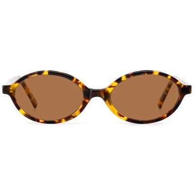 Ochelari de soare ovali REFFY RYD1507 tortoiseshell polarizați din acetat pentru femei
