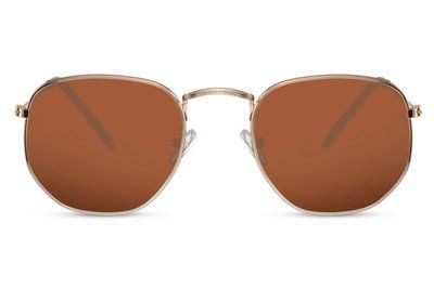 Ochelari de soare hexagonal unisex din metal 2408 2408 foto