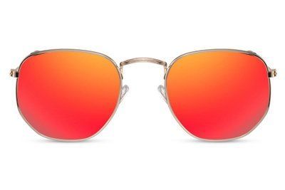 Ochelari de soare hexagonal unisex din metal 2413 2413 foto