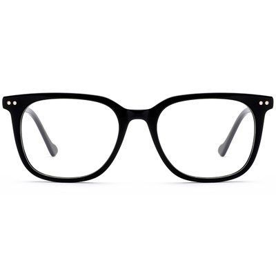 Ochelari de vedere pătrați din acetat negru Reffy R1386C1, vedere frontală