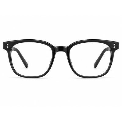 Ramă de vedere neagră unisex REFFY R8136C5 cu formă pătrată &ndash; vedere frontală