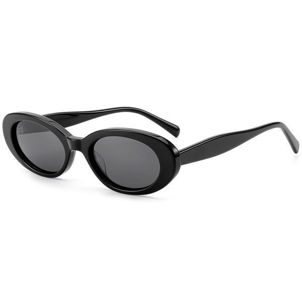 Солнцезащитные очки овальные черные из ацетата REFFY SG1521C1 поляризованные