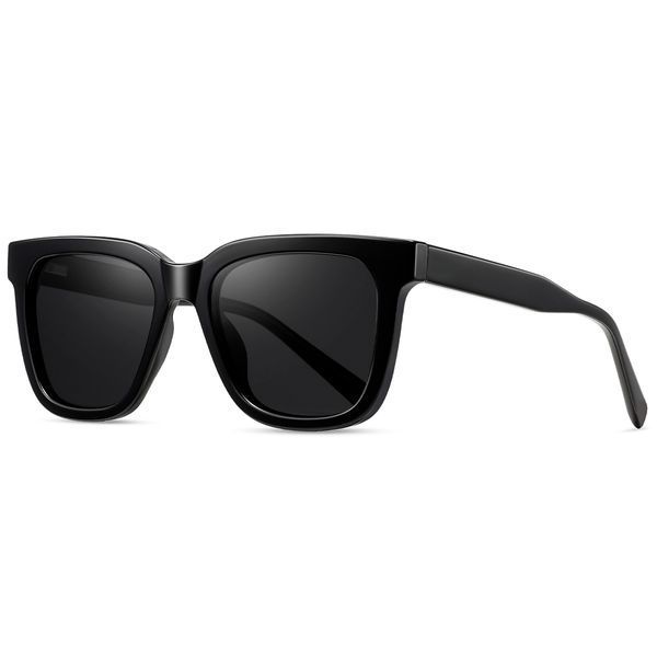 Ochelari de soare pentru femei REFFY RS26130C1 design pătrat acetat negru