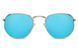 Ochelari de soare albastre hexagonal unisex metal 2415 2415 foto 1