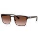 Солнцезащитные очки Emporio Armani EA2087 339013 &mdash; мужская модель, прямоугольная металлическая оправа в цвете gunmetal, серые линзы с UV-защитой