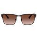Ochelari de soare Emporio Armani EA2087 339013 &mdash; model masculin, ramă metalică dreptunghiulară gunmetal, lentile gri cu protecție UV