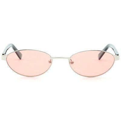 Очки REFFY RGS7009C3 с серебристой оправой и розовыми линзами вид спереди