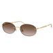 Ochelari de soare Ray-Ban RB3767, vedere frontală, design fără ramă (rimless) de inspirație retro-chic cu lentile maro &icirc;n degrade și detalii aurii