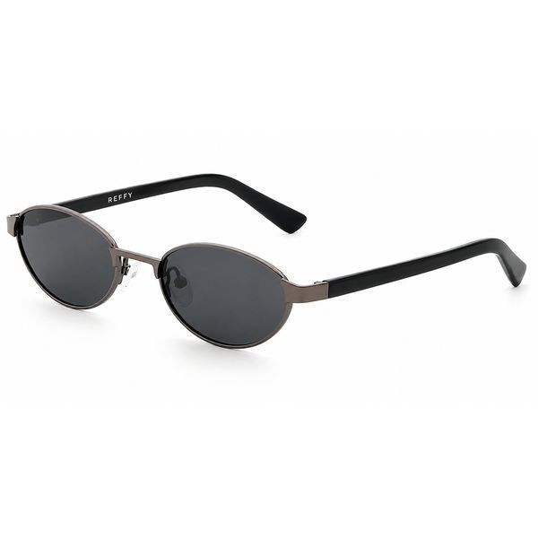 Ochelari de soare ovali polarizați gri REFFY RGS7009C4 pentru femei vedere din profil